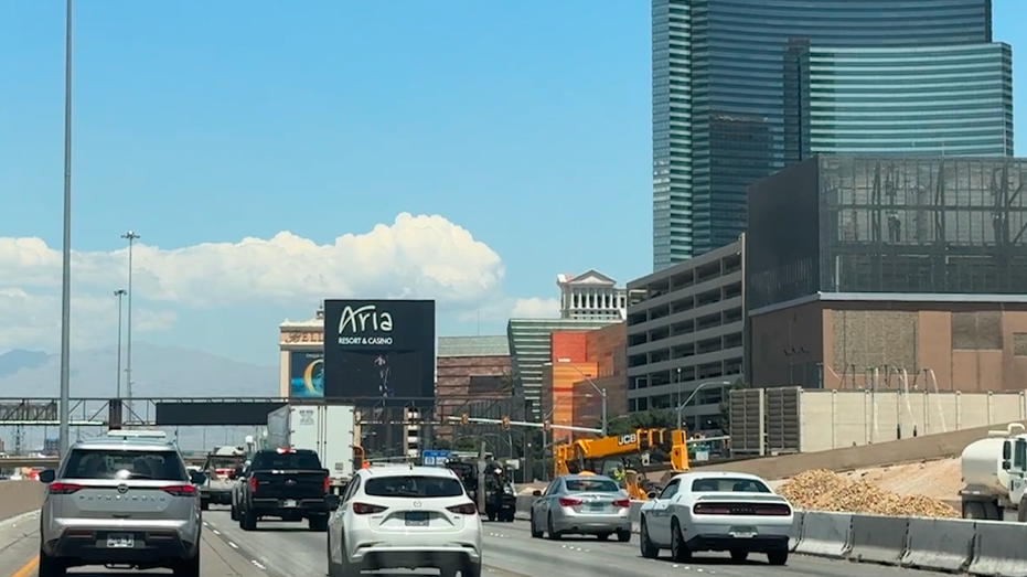Cars on the Las Vegas freeway.