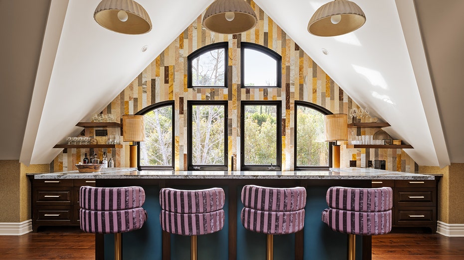 The attic also features a bar.