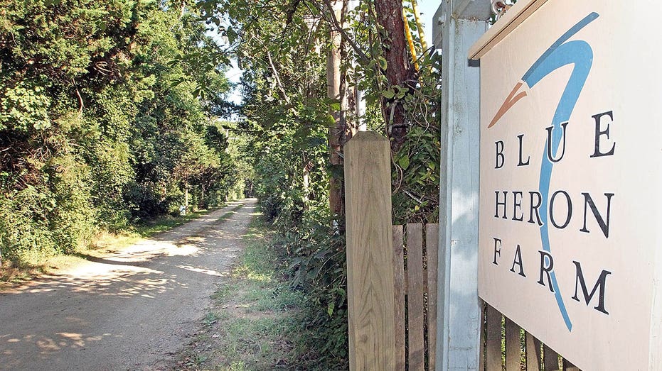081711 Chilmark, MA) A sign for the blue Heron farm where Obama's shame is hung at the end of the road. .Martha's vineyard, along with his family, will be preparing for the arrival of President Barack Obama to strike on the island with the third summer. (Wednesday, August 17, 2011). Staff by Nancy Lane (Nancy Lane / Medianews Group / Boston Herald - via Getty IMAGS)