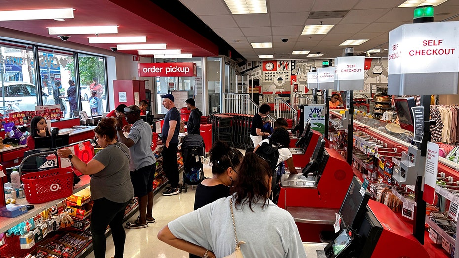 Busy Self checkout vs busy cashier check out at Targe