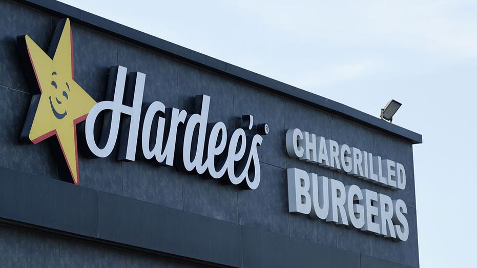 Hardee's logo is seen at the restaurant in Sakhir, Bahrain on February 25, 2025. (Photo by Jakub Porzycki/NurPhoto via Getty Images)