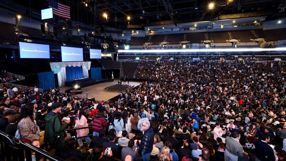 Shareholders attend the Berkshire Hathaway Inc annual shareholders' meeting, in Omaha, Nebraska, U.S., May 3, 2025.