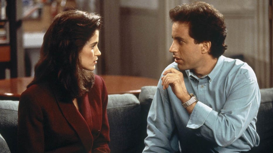 jami gertz with jerry seinfeld in seinfeld