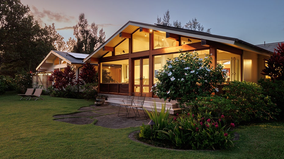 The property also features a one-bedroom and one-bathroom guest house.