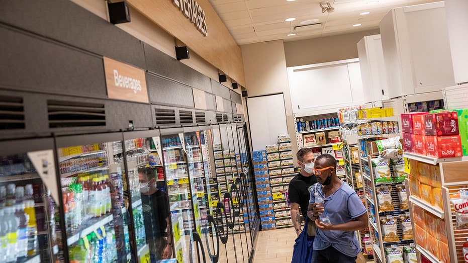 Man inside NYC Rite Aid in 2020