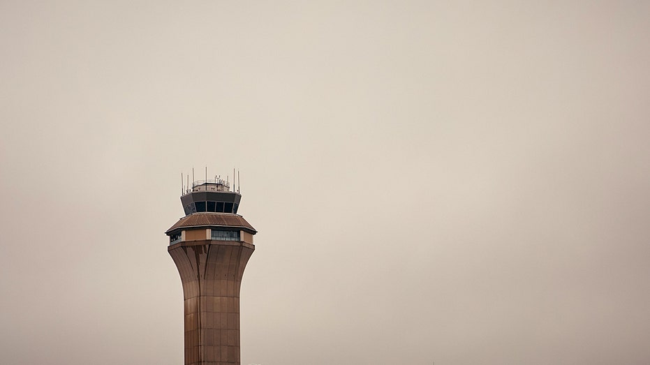 Newark Airport tower in May 2025
