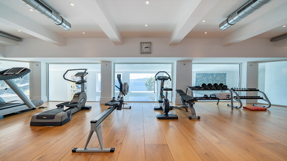 The home also features a home gym.