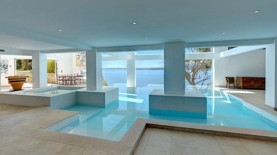 The home features an indoor swimming pool.