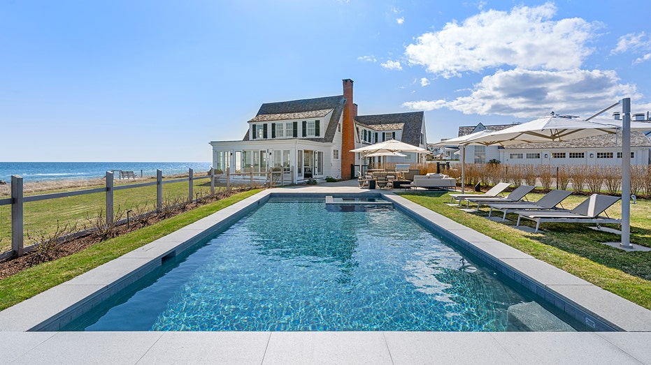 The courtyard also includes a swimming pool.
