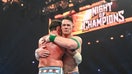 John Cena hugs CM Punk during Night Of Champions at Kingdom Arena on June 28, 2025 in Riyadh, Saudi Arabia. - Fox Business News