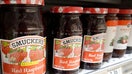 MIAMI, FLORIDA - SEPTEMBER 11: J.M. Smucker products sit on a grocery store shelf on September 11, 2023 in Miami, Florida. J.M. Smucker is reported to be making a $5.6 billion offer to buy Hostess Brands. (Photo by Joe Raedle/Getty Images) - Fox Business News