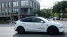 A Tesla robotaxi drives on the street along South Congress Avenue in Austin, Texas, on June 22, 2025.  - Fox Business News