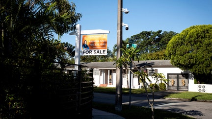 A "For Sale" sign stands at a house in Miami, Florida, U.S. April 16, 2025.  - Fox Business News