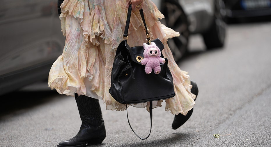 Pink Labubu on purse