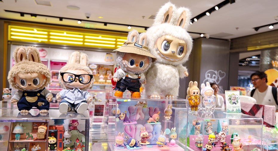 Labubu display in Pop Mart store