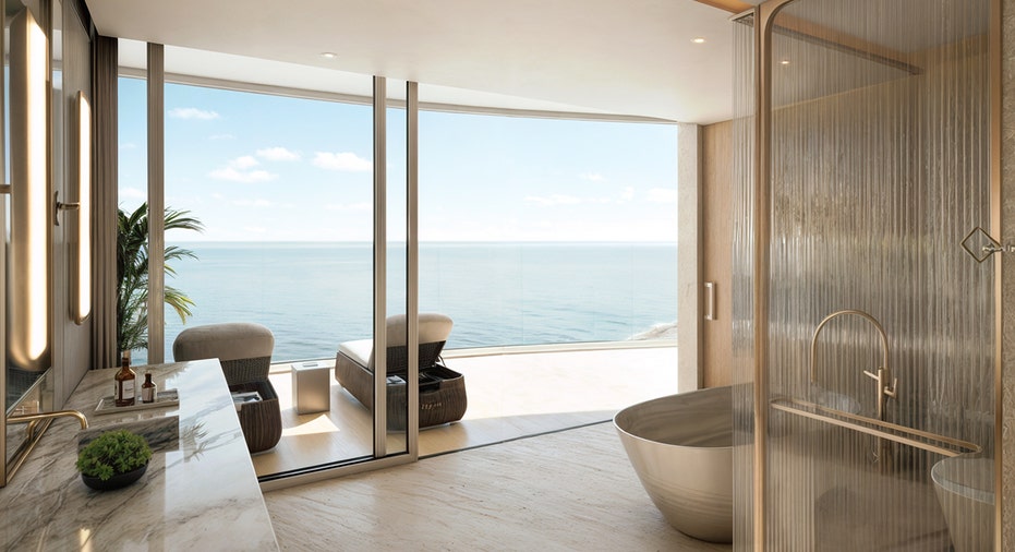 Rivage penthouse bathroom view