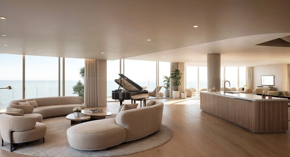 Rivage penthouse living room area