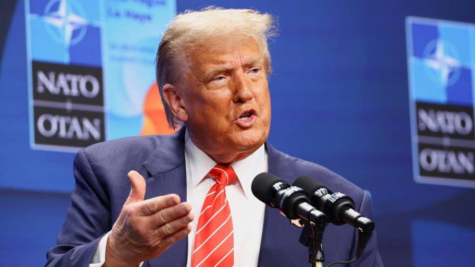 U.S. President Donald Trump speaks during a press conference at the NATO summit in The Hague, Netherlands June 25, 2025.