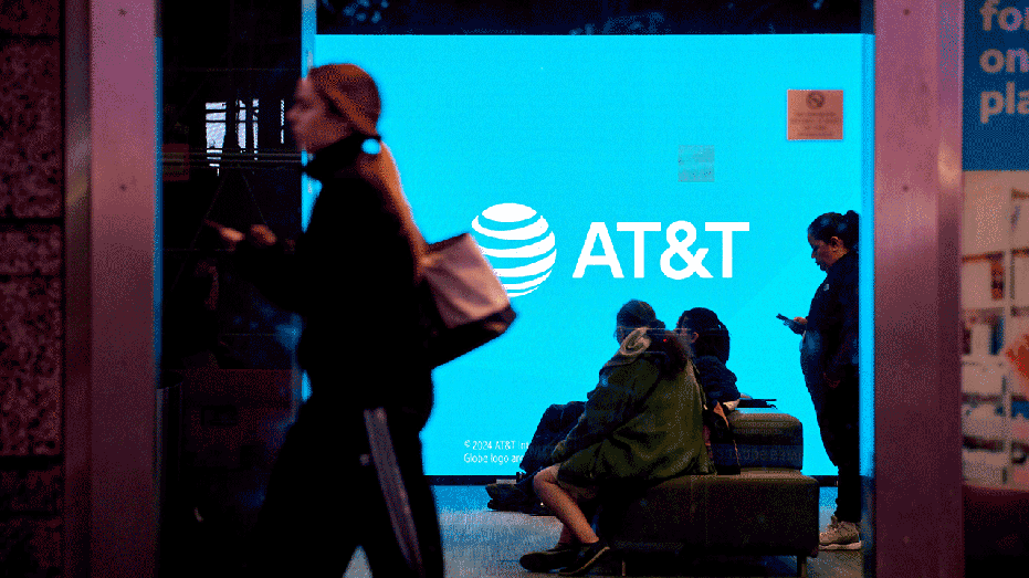 An AT&T store in New York, US, on Monday, Oct. 21, 2024. AT&T Inc. is scheduled to release earnings figures on October 23. Photographer: Gabby Jones/Bloomberg via Getty Images