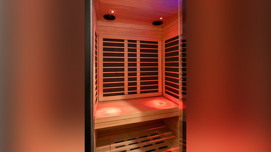 The basement includes an infrared sauna.