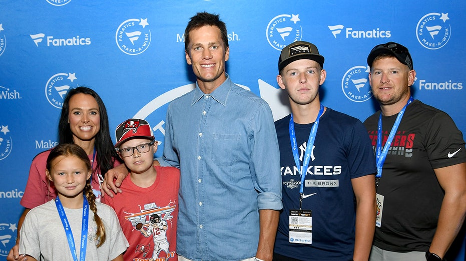 Tom Brady with Make a Wish family