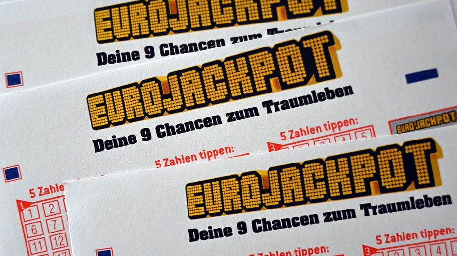 April 22, 2024, North Rhine-Westphalia, Duesseldorf: Lottery tickets for Eurojackpot lies on a table. Numbers will be taken on Tuesday 23.04. 2024. If Germany wins Germany, the winning record will be determined. Photo: Federico Gambarini / DPA (Federico Gambarini / Image Alliance - Via Getty Images)