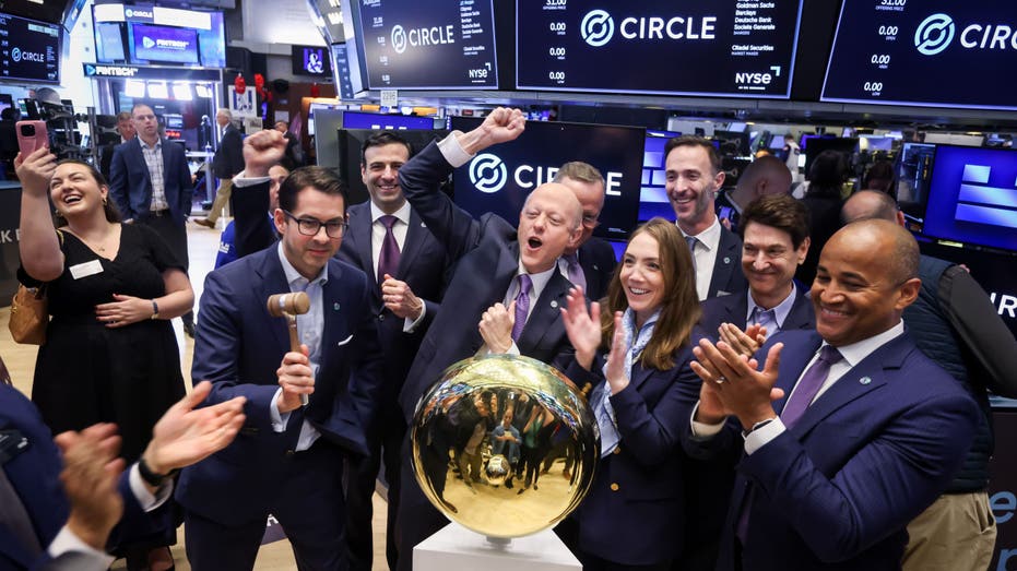Circle CEO Jeremy Allaire on the floor of the New York Stock Exchange during the company’s IPO on Thursday, June 5, 2025.