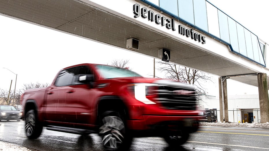 red GM truck