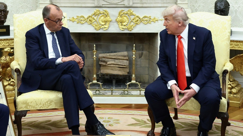 President Donald Trump and German Chancellor Friedrich Mirz