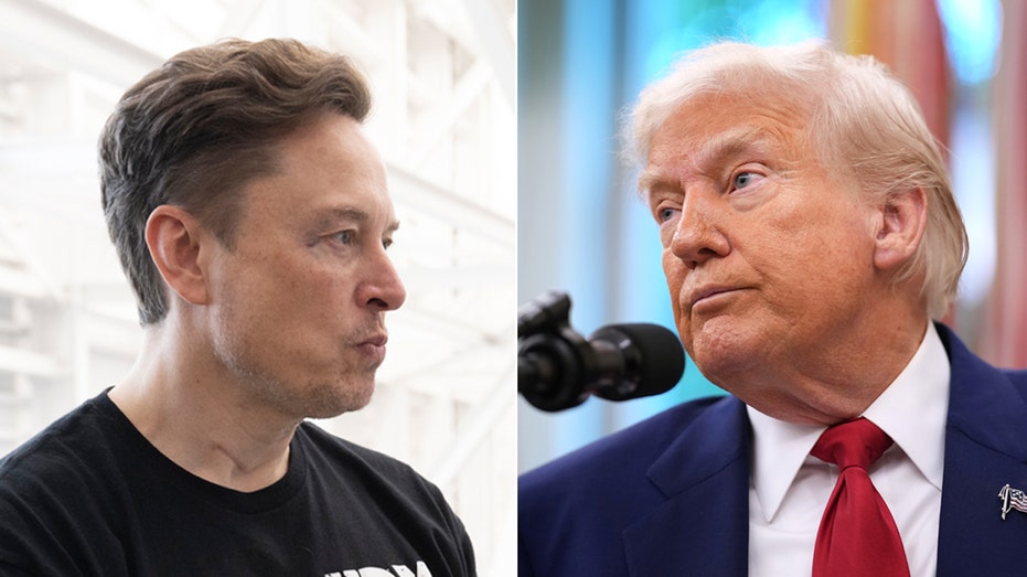 Left: Elon Musk; Right: Donald Trump