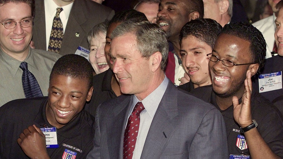 Job Corps file photo with President George W. Bush