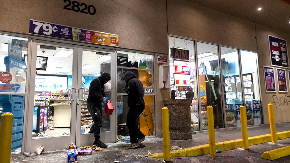 Looting in the fuel store