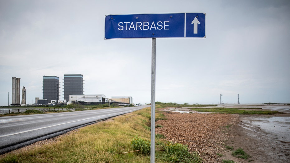 Starbase road sign in Texas