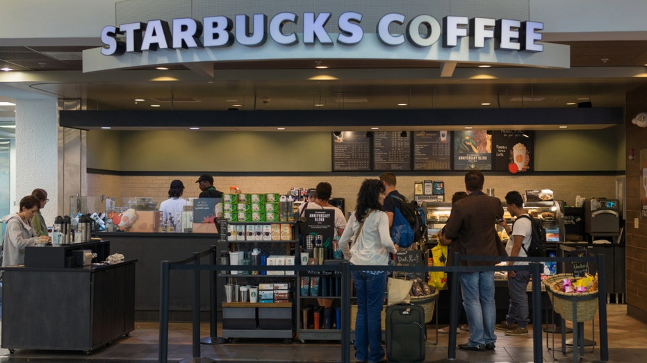 A Starbucks coffee store at Miami International Airport in Florida on Sept. 12, 2015.
