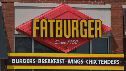 Fatburger logo, seen in South Edmonton Common. Friday, May 20, 2022, in Edmonton, Alberta, Canada. (Photo by Artur Widak/NurPhoto via Getty Images)
 - Fox Business News