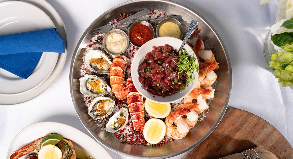 Seafood platter on PorterYacht charters