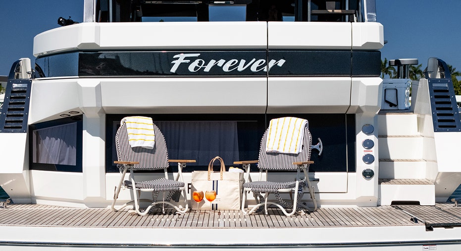 A seating area for guests on one of the PorterYacht charters