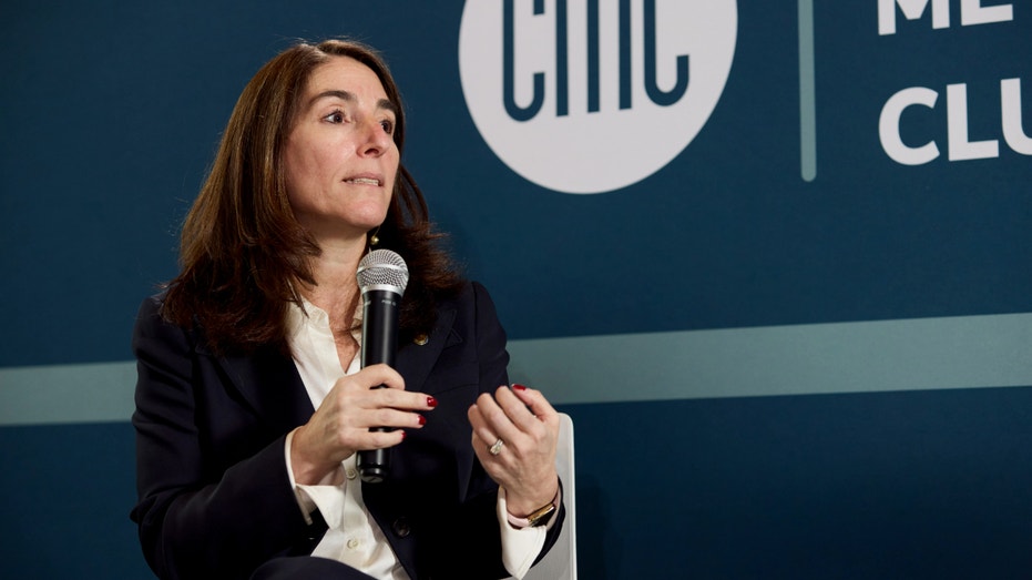 Cleveland Federal Reserve President Beth Hammack speaks at the Columbus Metropolitan Club in Columbus, Ohio, on April 16, 2025.