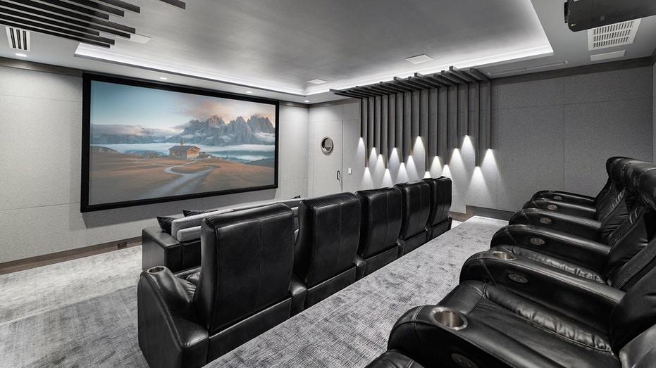 The home also features a home theater.