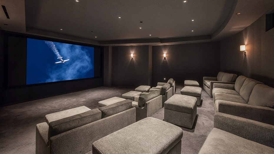 The home also features a home theater.