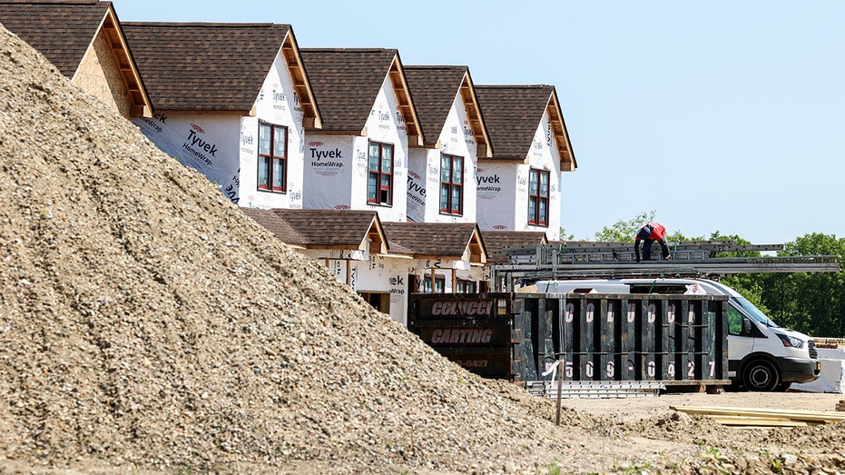 townhomes that are under construction in Bayport, New York