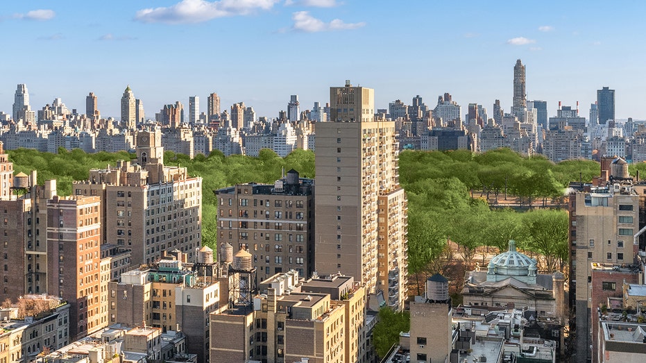 The home features stunning views of the city and of Central Park.