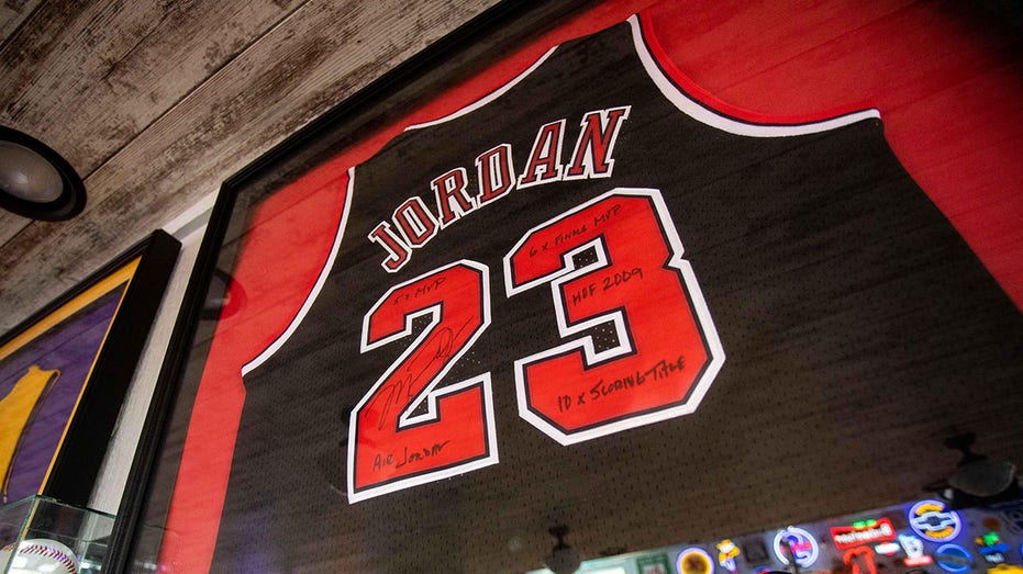 signed Michael Jordan jersey