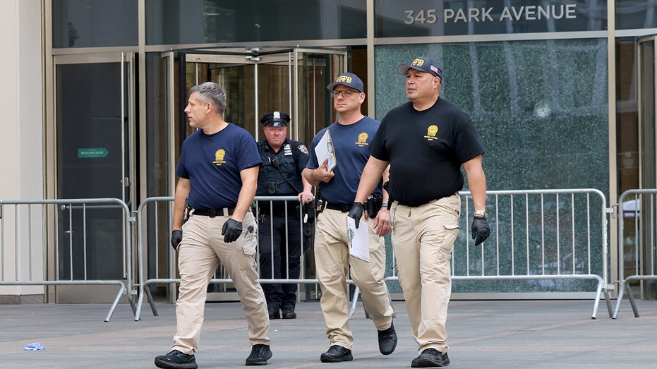 Scene outside NFL building where the mass shooting took place in NYC