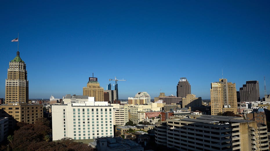 San Antonio, Texas - December 11, 2018: Downtown San Antonio, a sky view in Texas. (By Robert Alexander / Getty Images) picture)