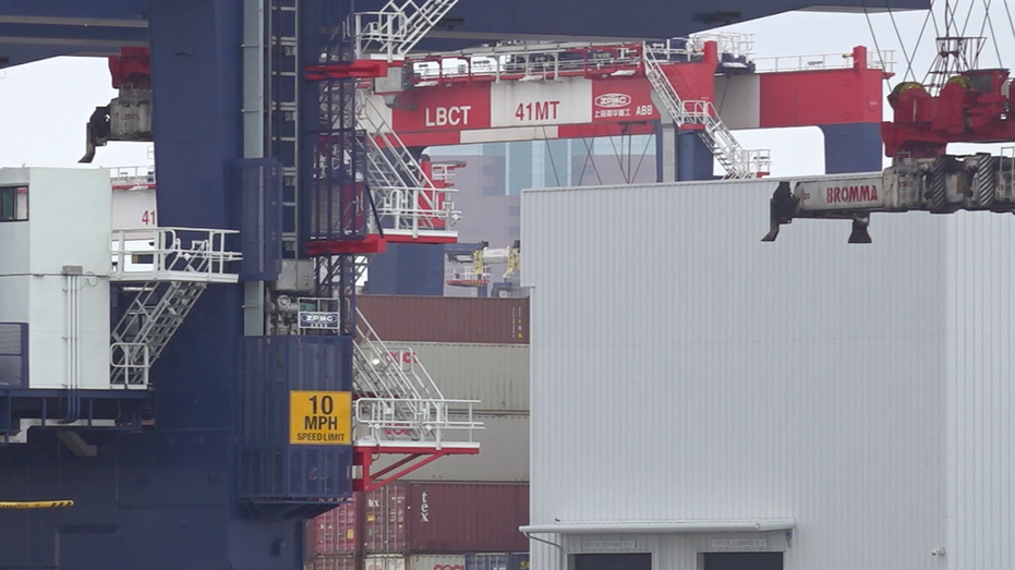 Cranes at the Port of Long Beach.