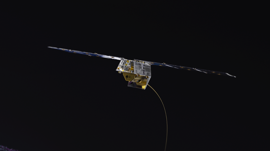 A satellite floating in space