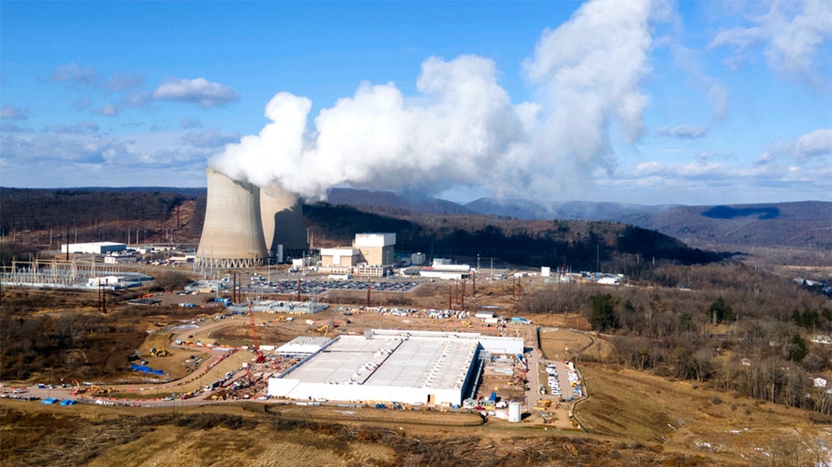 Steam coming out of a nuclear power plant