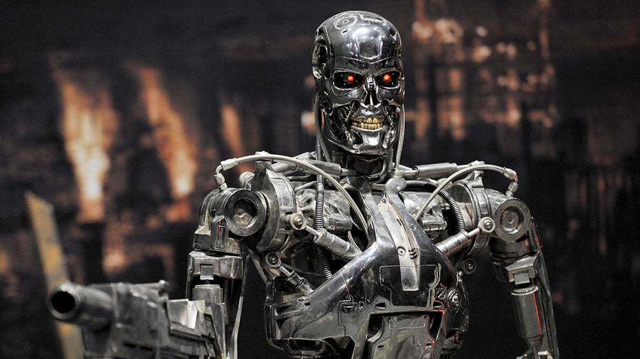 A full-scale figure of a terminator robot "T-800", used at the movie "Terminator 2", is displayed at a preview of the Terminator Exhibition in Tokyo on March 18, 2009.