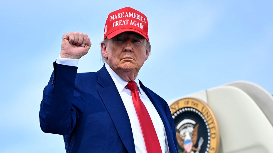 Donald Trump boards Air Force One